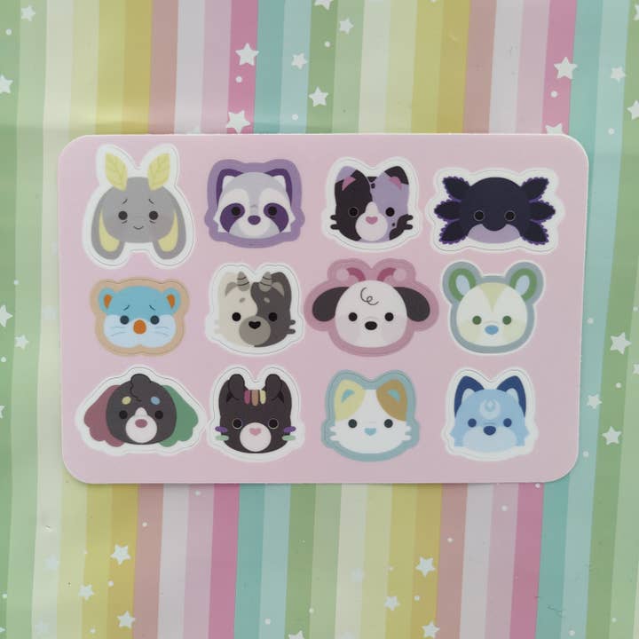 hoja de pegatinas de iconos de criaturas del orgullo por la discapacidad para venta al por mayor de Hannimations