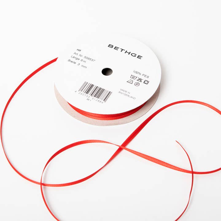 6 Meter Gift Ribbon Roll, 3 mm Width for wholesale by Bethge