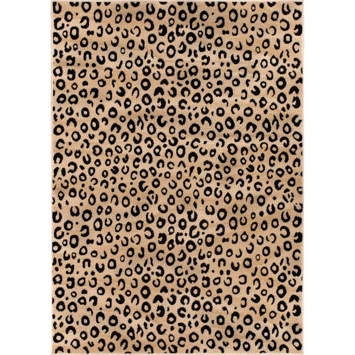 Well Woven - Wholesale Area Rug - Leopard Black Animal Print Rug