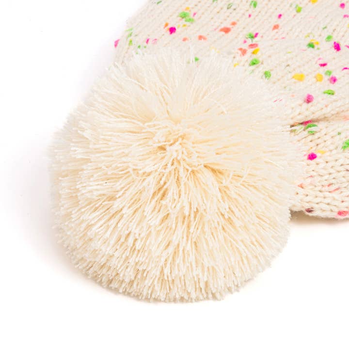 Peppercorn Kids - Wholesale Beanie - Kids - Girls Speckled Knit Winter Hat with Braids - Ages (2-12 Y) 2