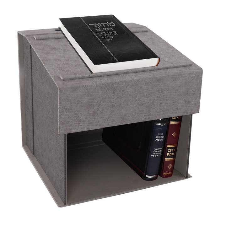 Grey Faux leather Portable & Adjustable Shtendable for wholesale by A&M Judaica And Gifts