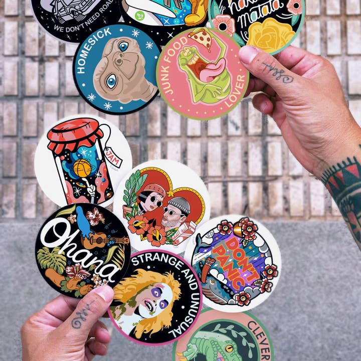 La Barbuda - No U.S. custom fees - Wholesale Sticker - Bad Vibes Wednesday Addams Vynil Sticker1