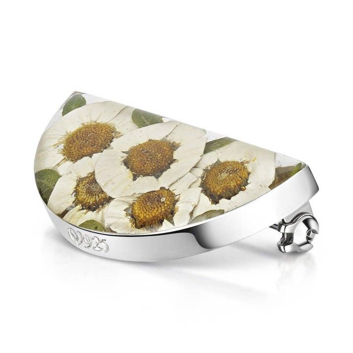 Silverbrosch - Tusensköna - Halvmåne (Nickelpläterad nål) för wholesale av Shrieking Violet