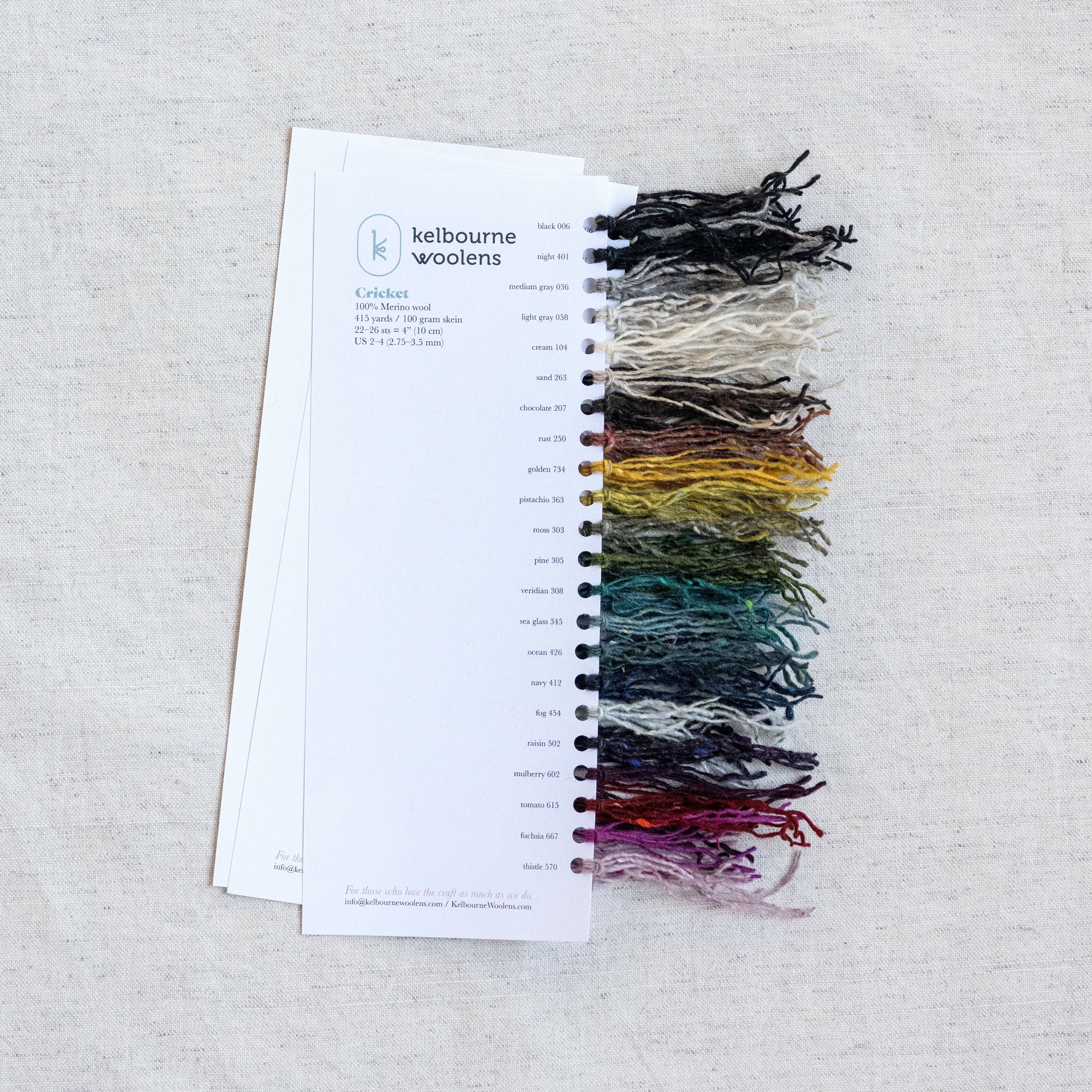 Kelbourne Woolens - Wholesale Yarn - Color Cards2