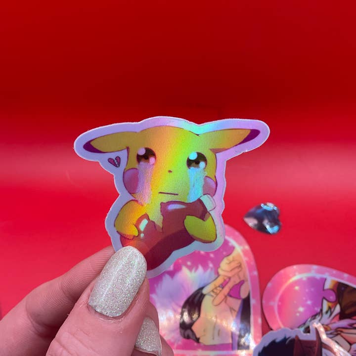 Pikachu Pokémon Holo Sticker for wholesale by Elegant Potato Anime