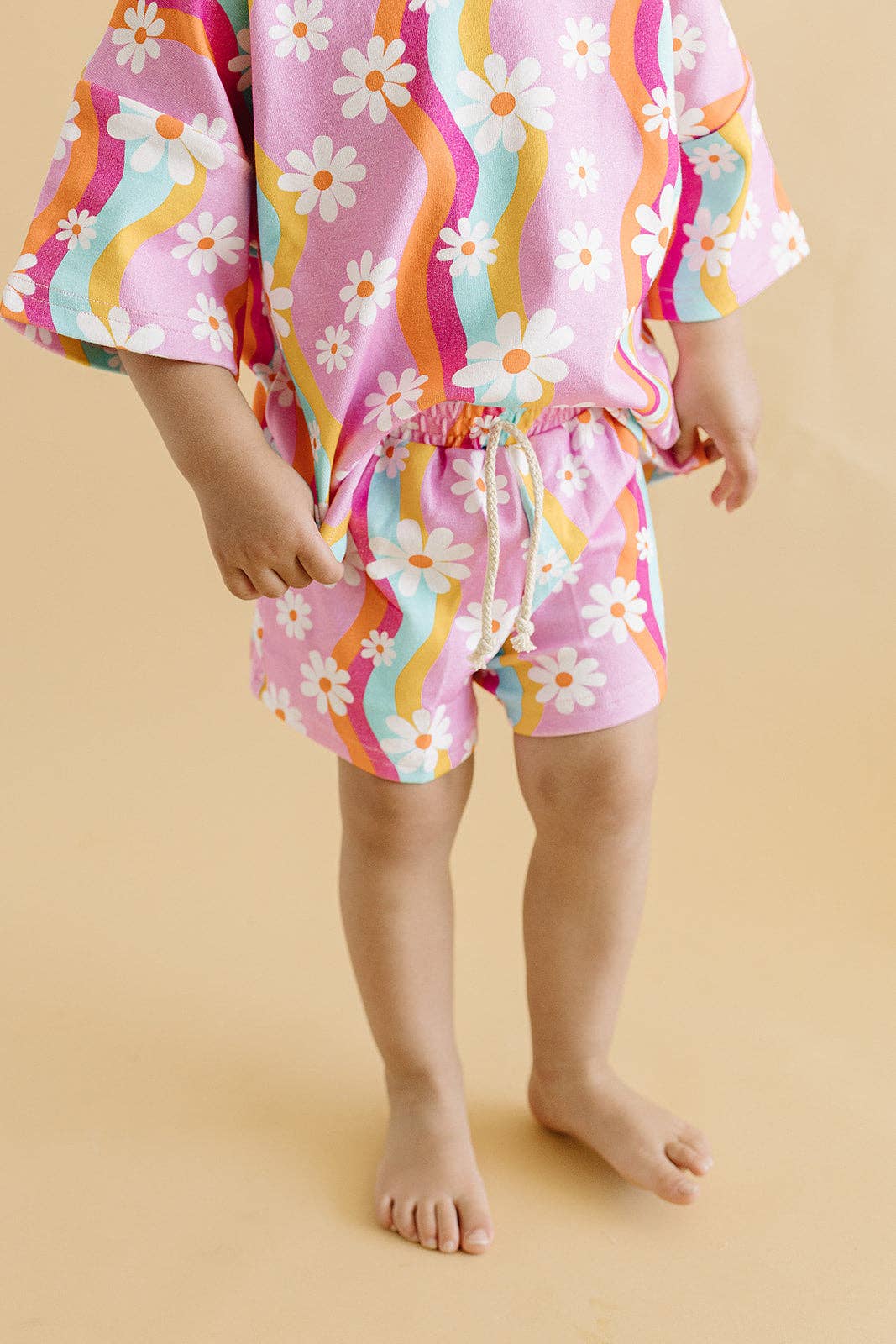 Lucky Panda Kids - Vente Ensemble haut et short – enfant - Ensemble short Groovy Daisy pour filles1