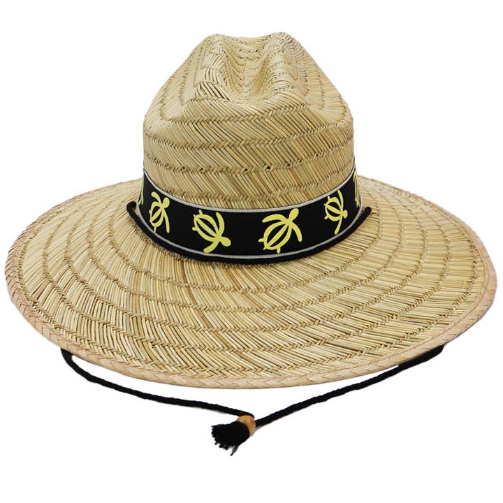 Cap Zone - Wholesale Straw Hat - Women's - Turtle Band Wide Rush Straw Lifeguard Hat