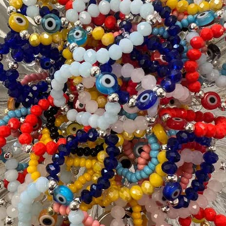 Anillo Evil Eye Bead (juego de 5) para venta al por mayor de Celestial Avenue