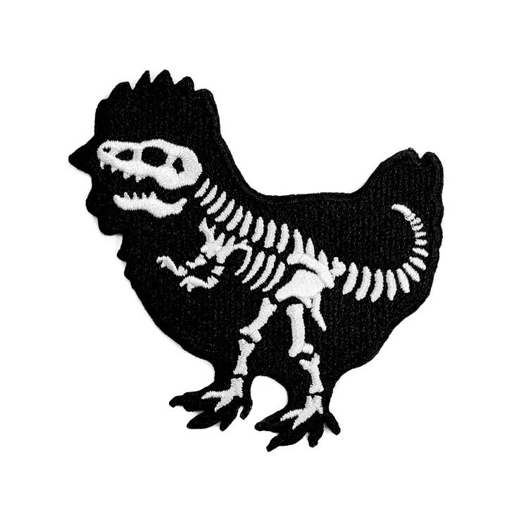 Kolorspun Pins - Wholesale Patch - Chicken Dinosaur Patch - Embroidered Iron on Patch