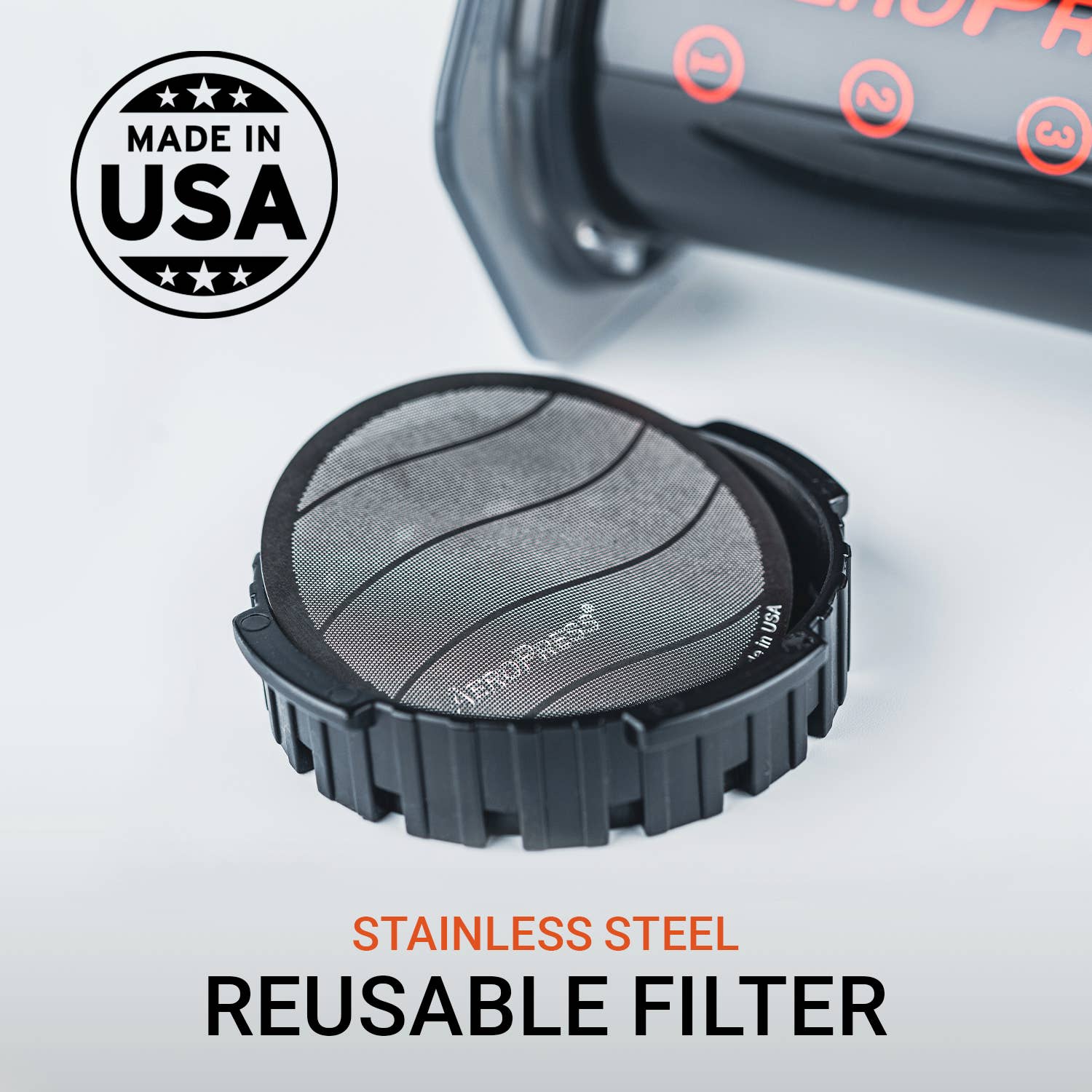 AeroPress - Wholesale Coffee Filter - AeroPress Stainless Steel Reusable Filter (12-ct case pack)2