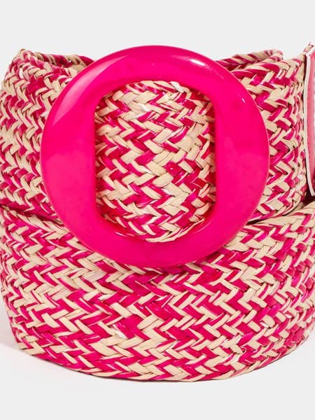 Cloudy Plastic Hoop Buckle Braided Belt MML8755 for wholesale by anbfashion