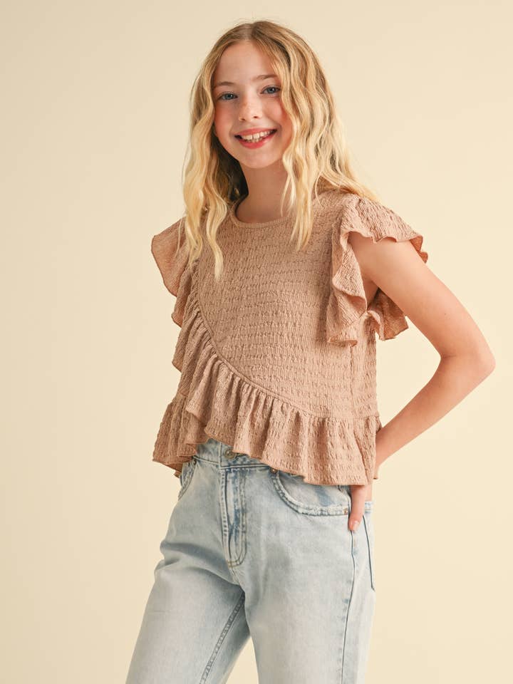 heart and arrow - Wholesale Knit Top - Kids - TWEEN KIDS GIRLS ASYMMETRICAL SLEEVELESS TOP (7-14)2