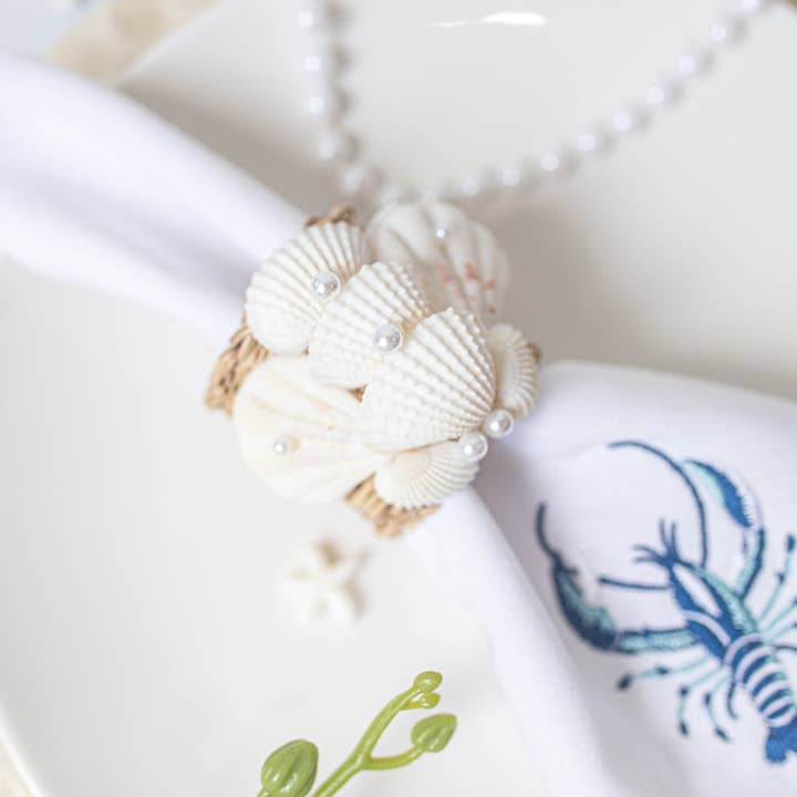 Tonkin Handicraft - Wholesale Napkin ring - Seagrass Shell Napkin Ring 41