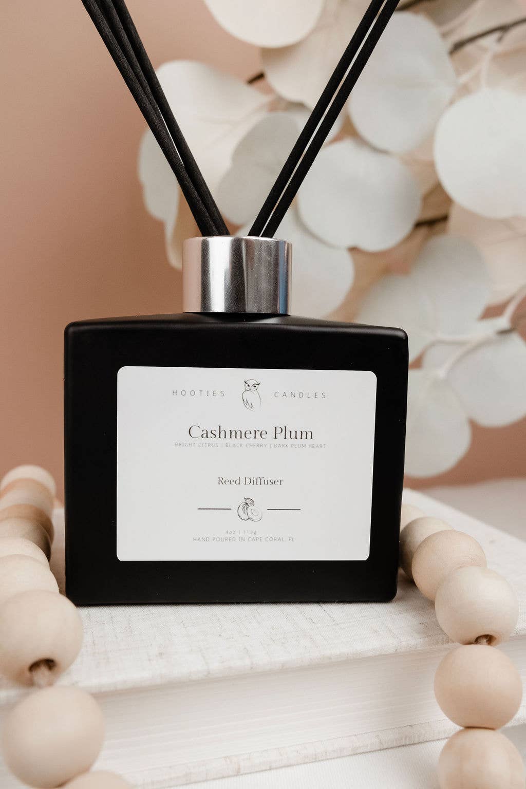 Hooties Candles and Things - Wholesale Reed Diffuser - Cashmere Plum Home Reed Diffuser0