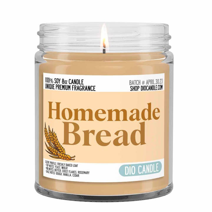 Homemade Bread Candle for wholesale by Dio Candle Company