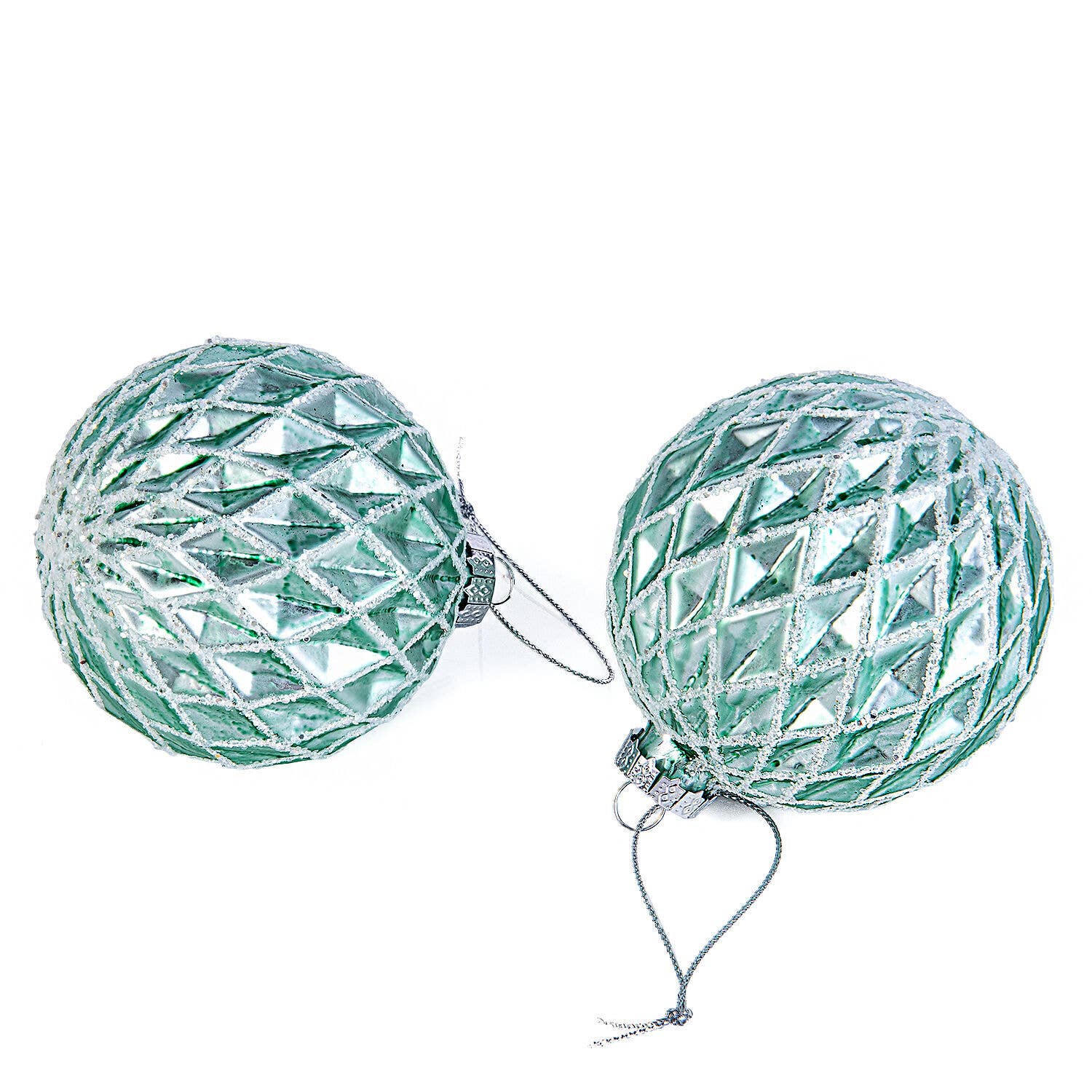 STP - Wholesale Ornament Set - Turquoise Rhapsody Glass Christmas Tree Ornament Set of 61