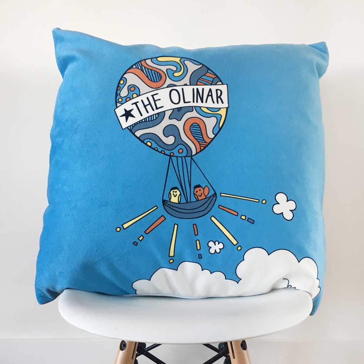 Olinda and Omar Velveteen Pillow for wholesale by The MoMeMans