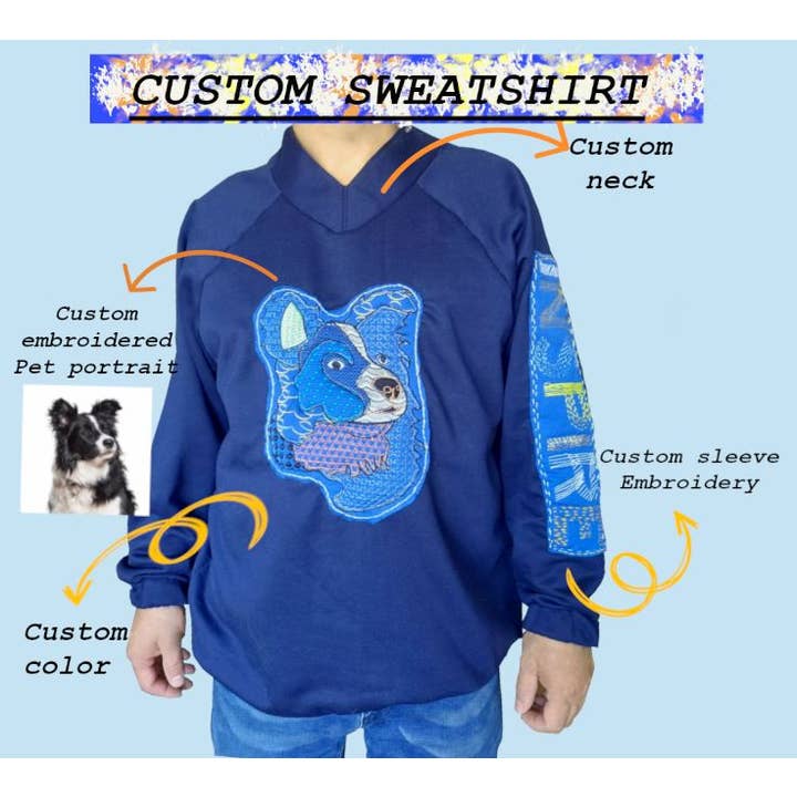 Pet Embroidered Sweatshirt for wholesale by Mimap