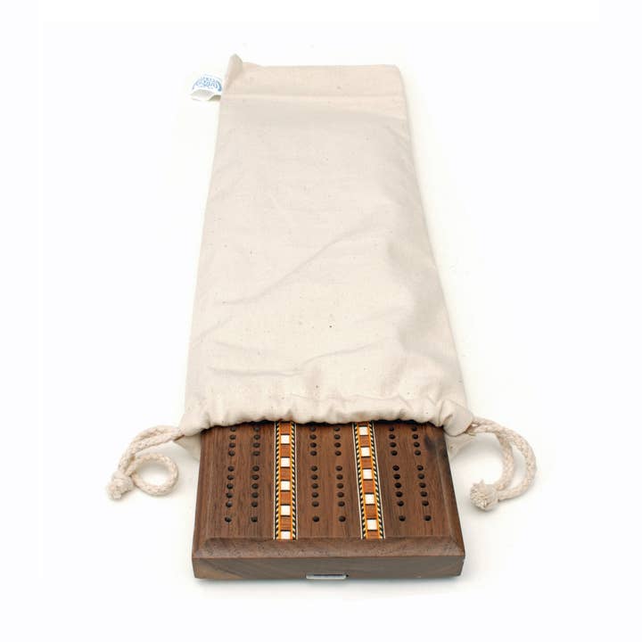 Wood Expressions - Wholesale Board Game - WE Games Cribbage Board Cloth Storage Bag with Drawstring - 18 x 6 inches when flat0