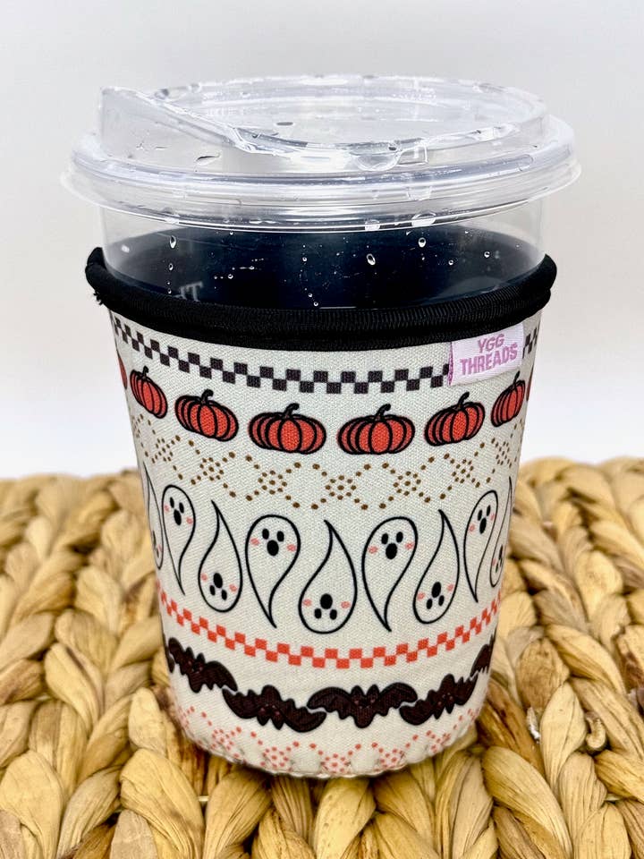 Halloween Quilt Iced Coffee Drink Sleeve - Small for wholesale by YGG Threads