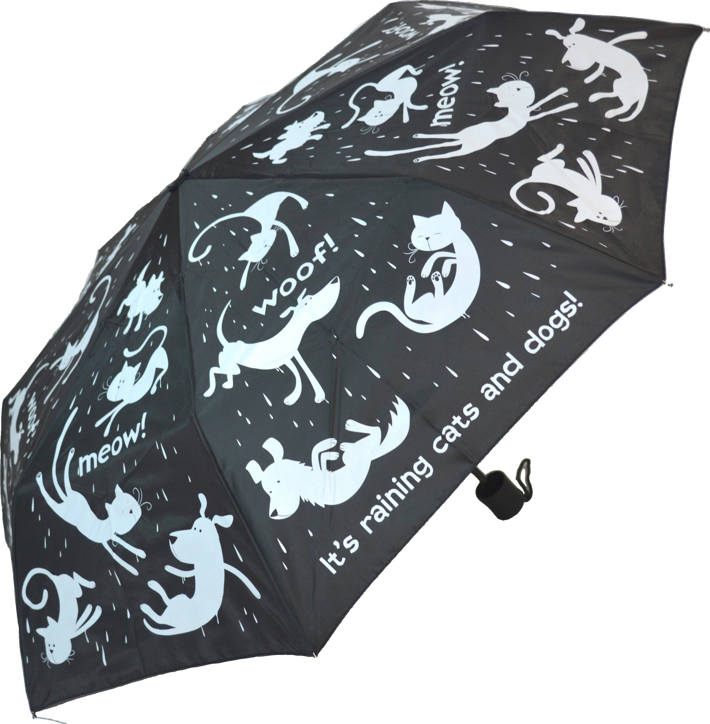 Soake - Wholesale Umbrella - Unisex - Everyday Raining Cats & Dogs Folding (with sleeve)2