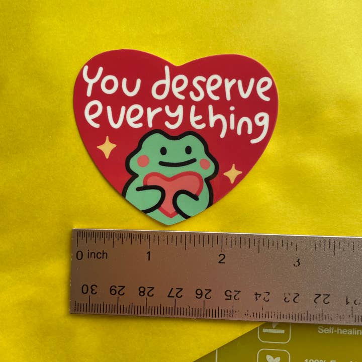 Ghostiekid - Wholesale Sticker - You Deserve Everything Frog Valentine's Day | Vinyl Sticker