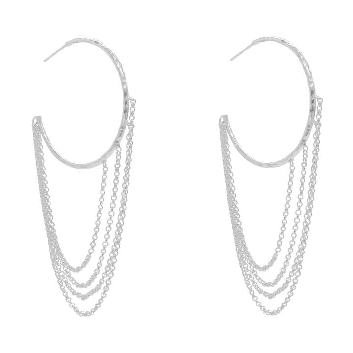 Katina Small Silver Hoop Earrings for wholesale by ACUS