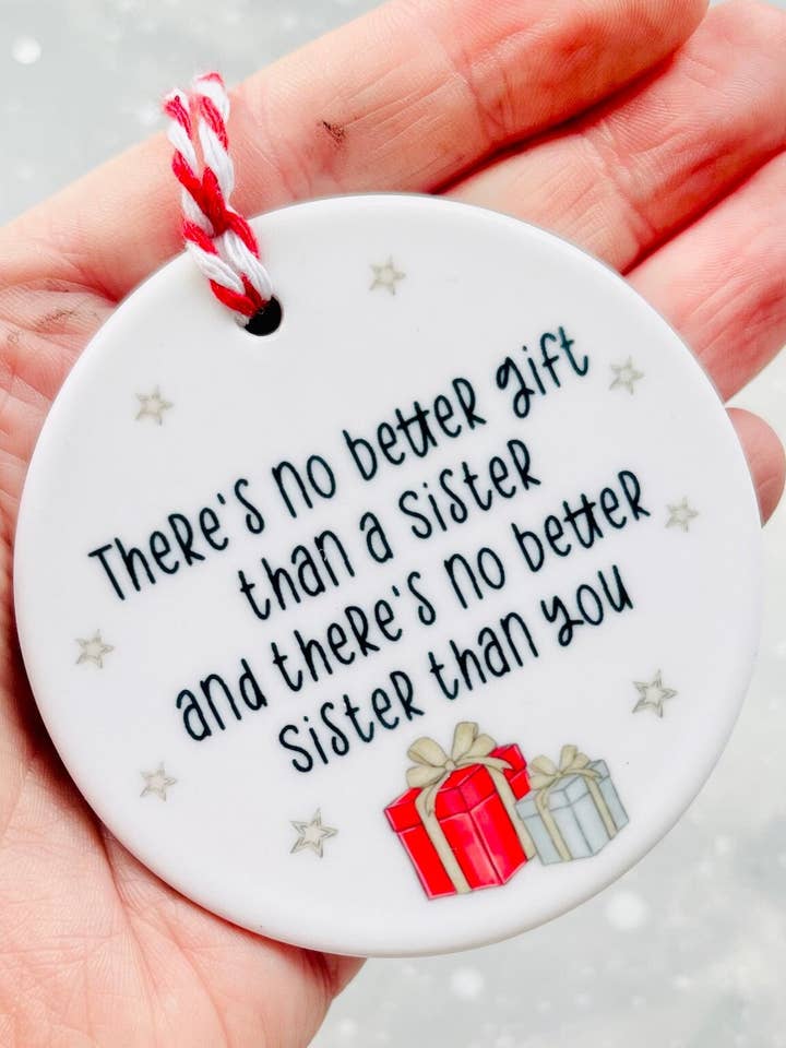 Zuster, kerstornament, aandenken, kerstversiering voor wholesale door The Gift Club