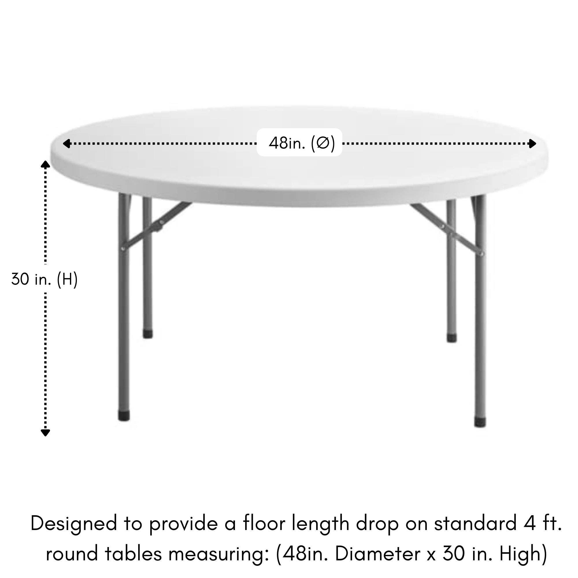YOUR CHAIR COVERS - Wholesale Tablecloth - 108 inch Polyester Round Tablecloth White2