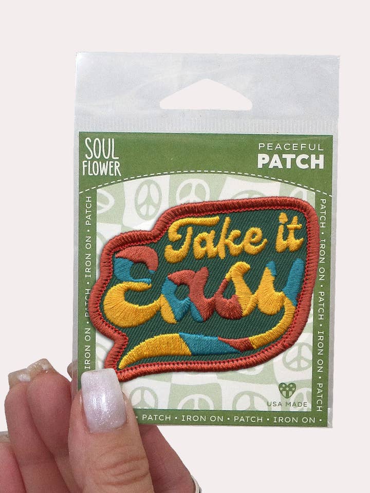 Take it Easy Iron-On Patch - Vintage Patches for wholesale by Soul Flower