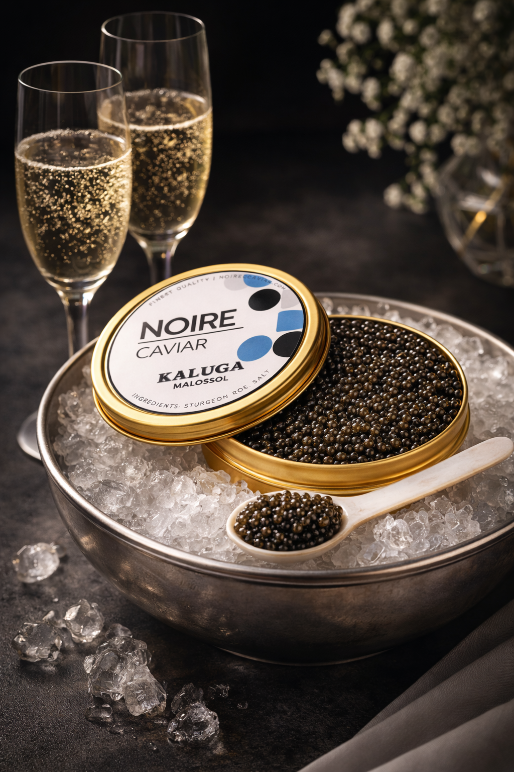 Aquatir - Wholesale Fish/Seafood - Kaluga Premium Sturgeon Black Caviar 1.8 Ounces / 50 Grams3