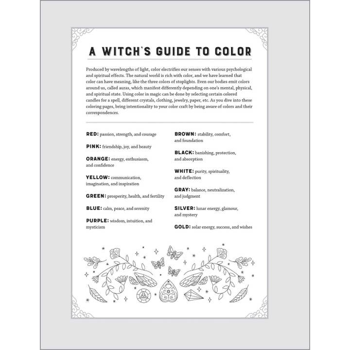 Sourcebooks - Wholesale Coloring Book - Adult - Witchcraft Coloring Book for Adults2