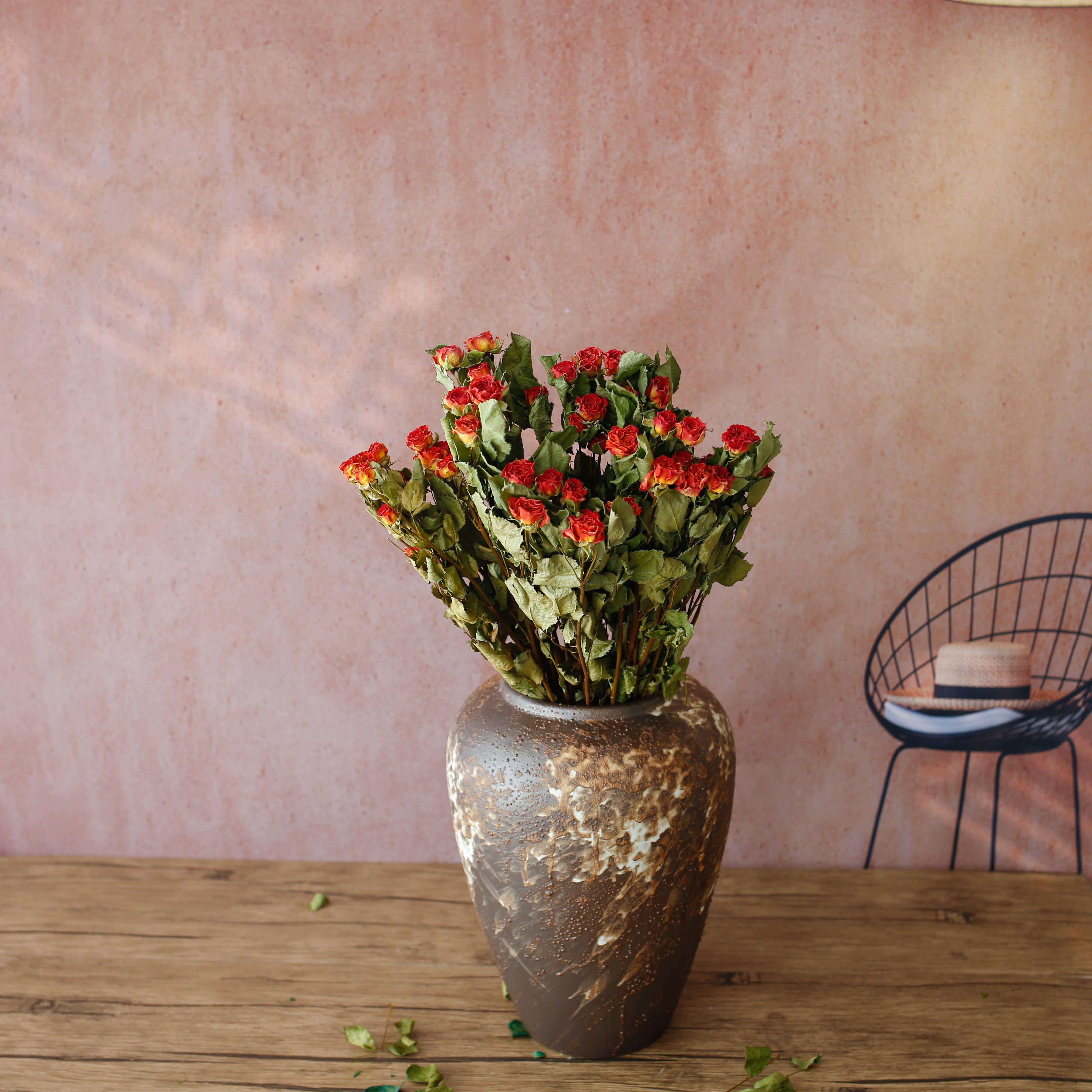 Floral Fields - Venta al por mayor Flores secas/prensadas - Rosas secas de ramo en varios colores, 10 tallos, 45 cm7