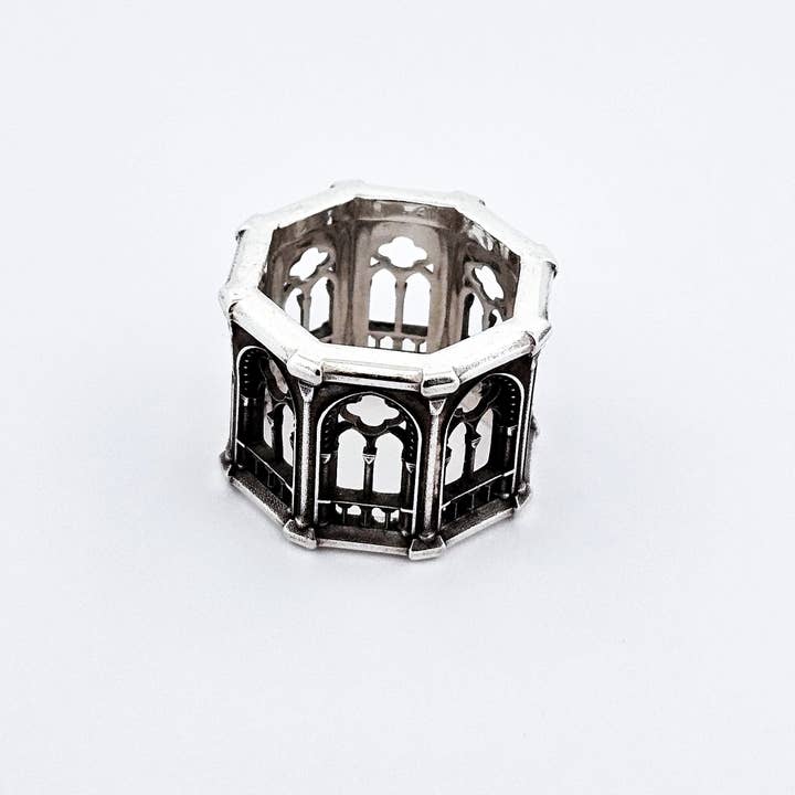 Inchoo bijoux inc - Wholesale Band/Stacked Ring - Holy Gothic Church Bold Wide Ring Band6