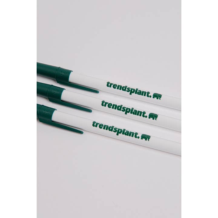 Trendsplant Clothing - Wholesale Pen - Logo BIC® Eco Ball Pen 5 Pack White/Trendsplant Green