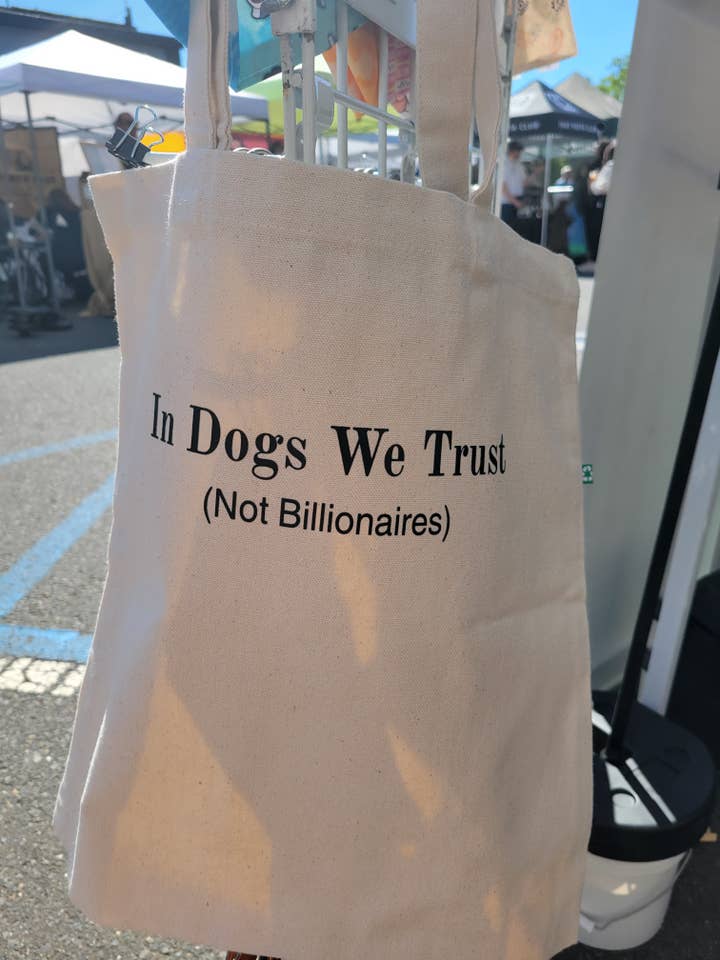 In Dogs We Trust tote for wholesale by Life of Daisy Co.