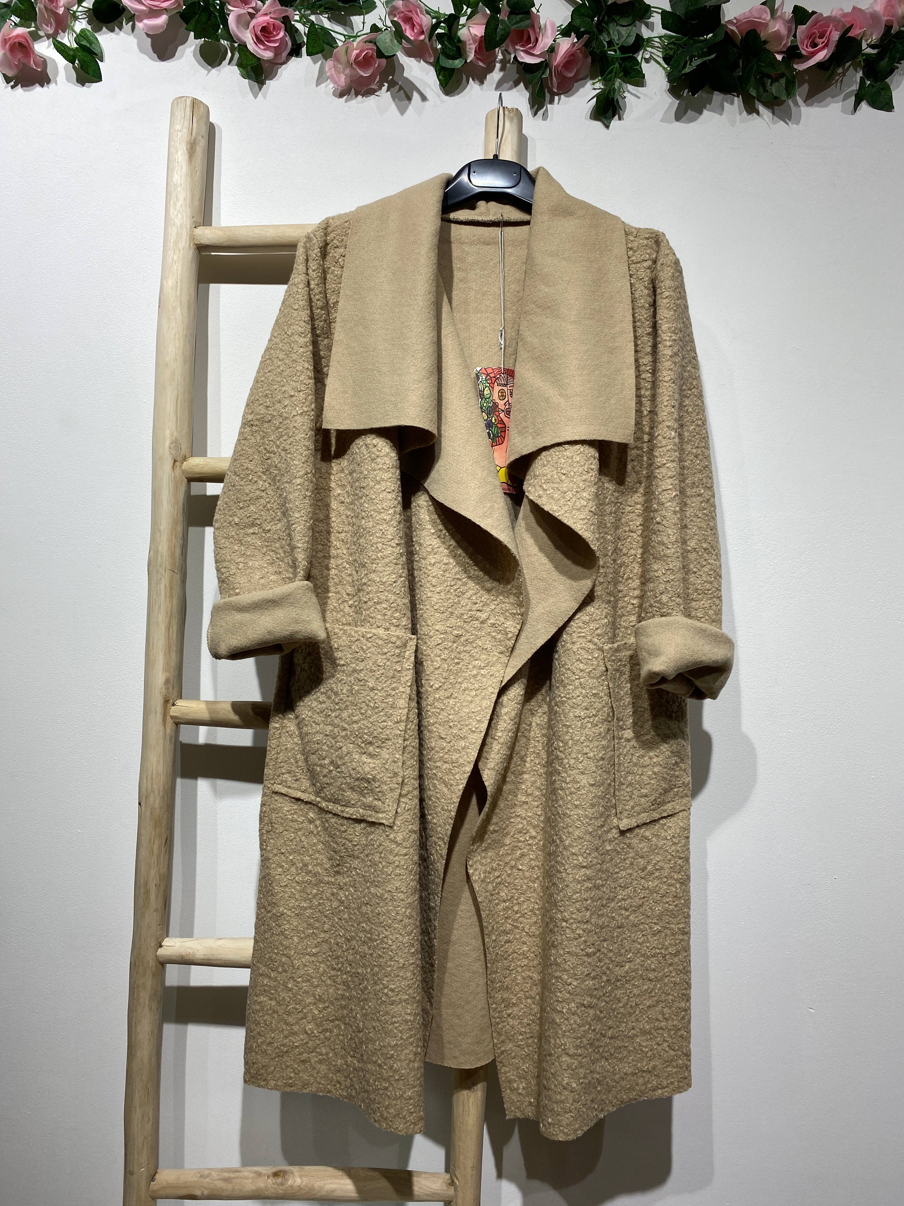 LINEN & COTTON HOUSE - Vente Manteau – femme - VESTE BOUCLETTE MATIERE RESPONSABLE + SIZE  35122 23