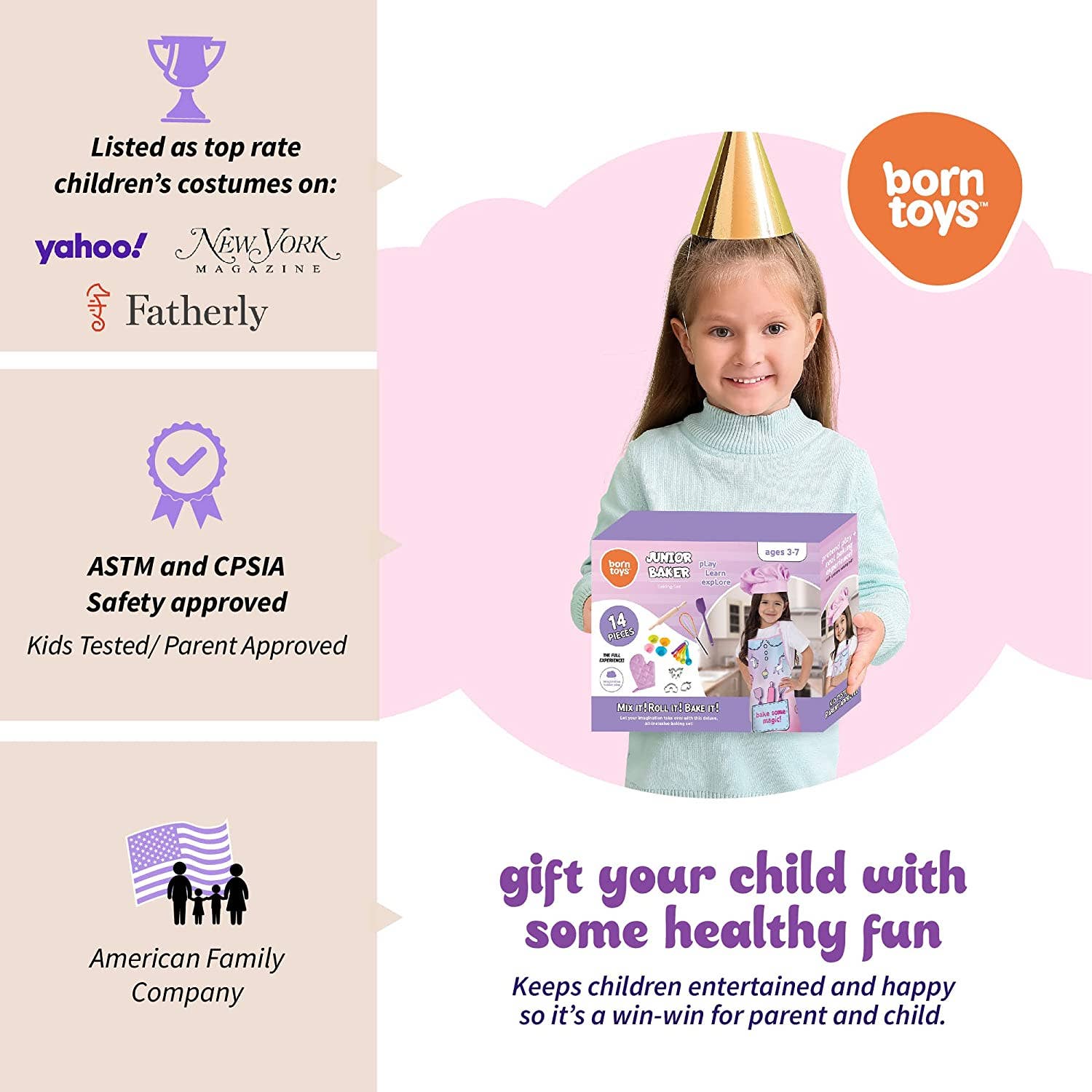 Bintiva - Wholesale Toy Set - Kids - Unicorn baking dress up toy set6