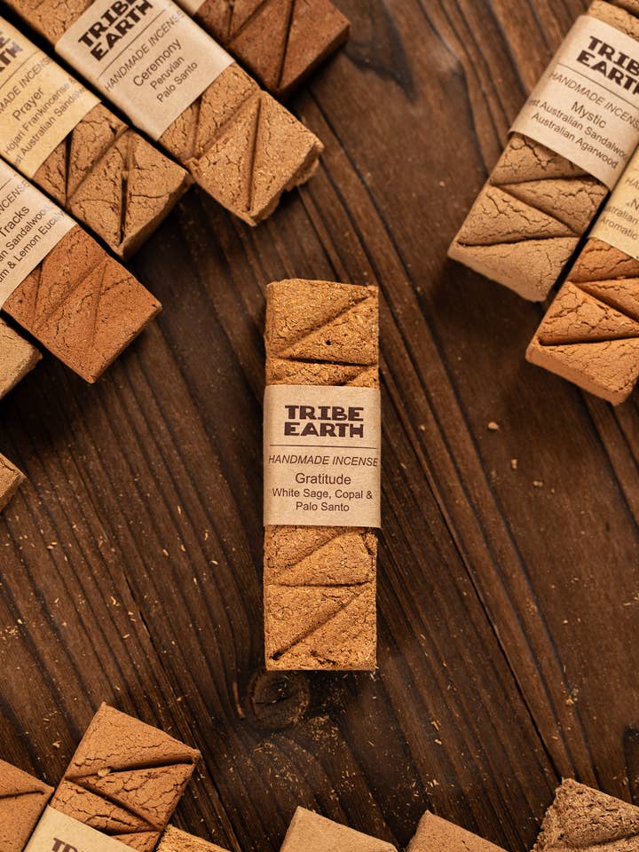 Gratitude Incense plank Palo Santo, Copal &  White Sage  for wholesale by Tribe Earth Incense