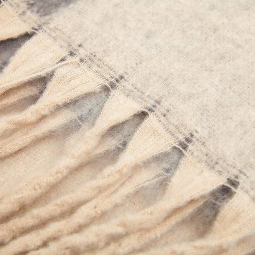 Dipped Shop – Großhandel Schal – Damen – Unregelmäßiger Druck Quasten Vintage Schal DPKS120313