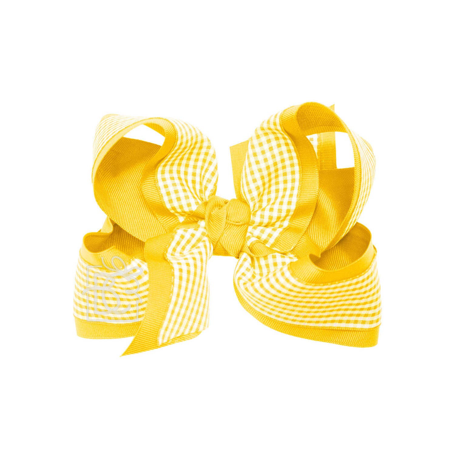 Beyond Creations, LLC - Vente Nœud pour cheveux – enfant - Nœud superposé en vichy et gros-grain sur pince30