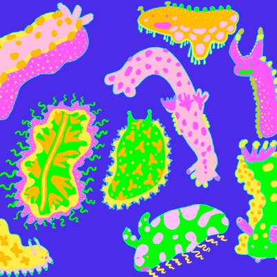 Nacktkiemer-Geburtstagsparty-Kunstdruck für den Großhandel von Monsters of the Underworld