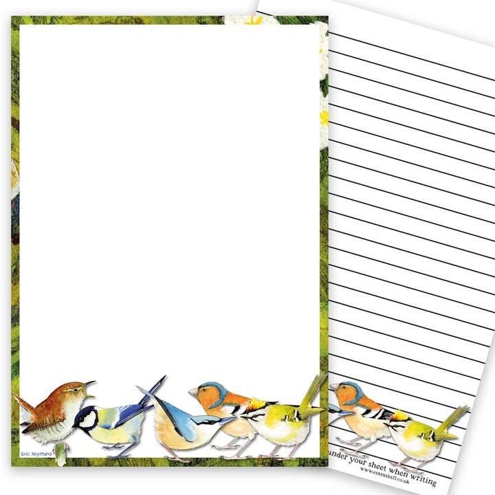 British Birds A5 Writing Pad for wholesale by Emma Ball Ltd