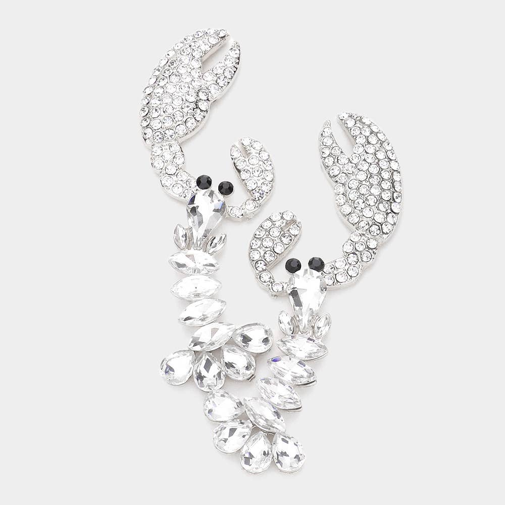 Sensibling Corp. - Wholesale Hangende/ronde oorbellen - Statement oorbellen met meerdere stenen en hangende kreeft.5