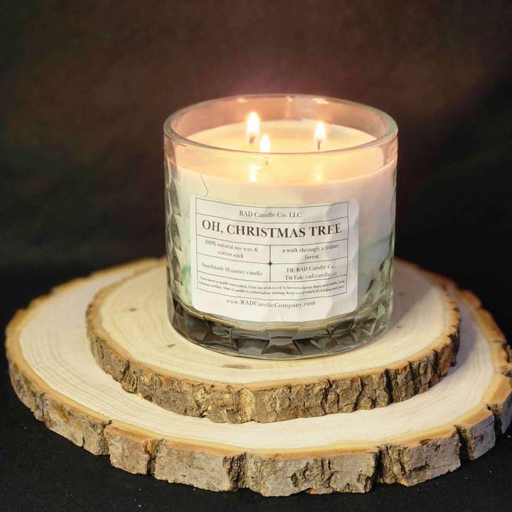 RAD Candle Co. - Venta al por mayor Velas en tarros - Velas de soja con aroma a abeto de Frasier - Oh, árbol de Navidad4