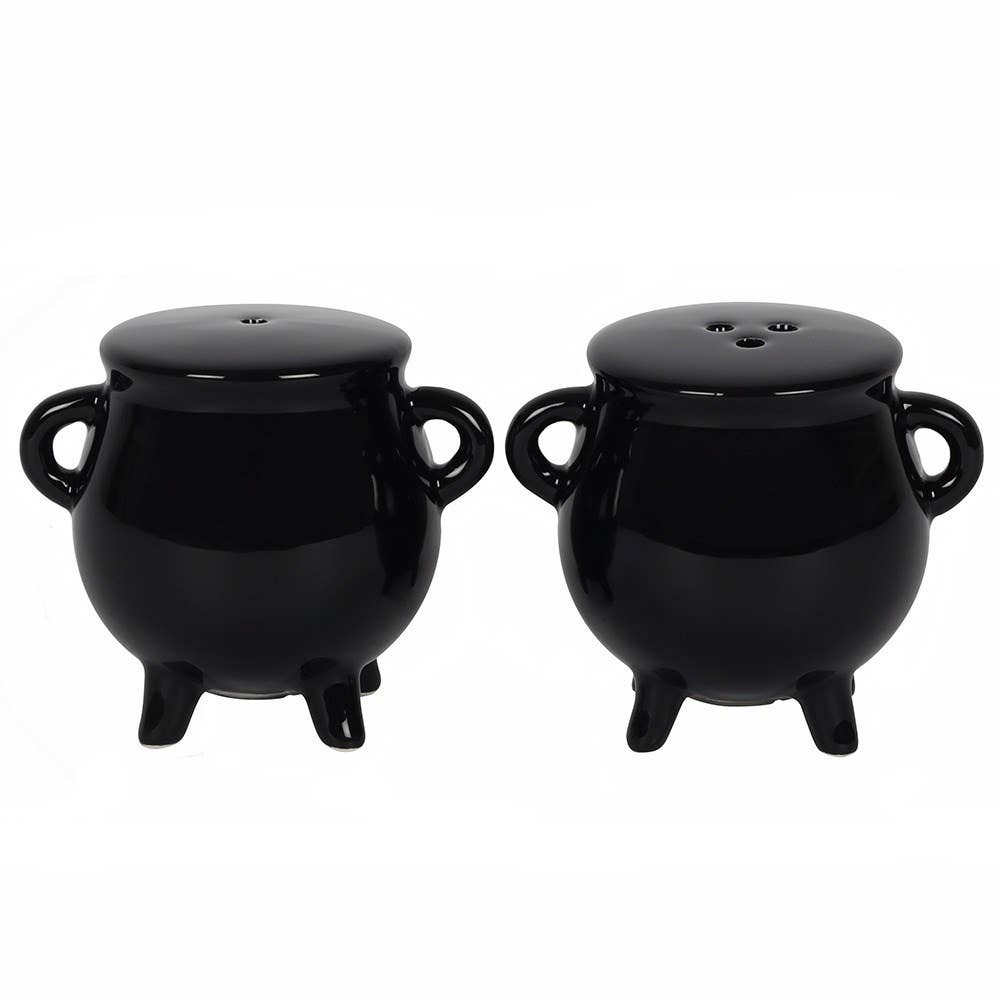 Something Different Wholesale - Wholesale Salt & pepper shaker set - Gothic Halloween Cauldron Cruet Salt and Pepper Set1