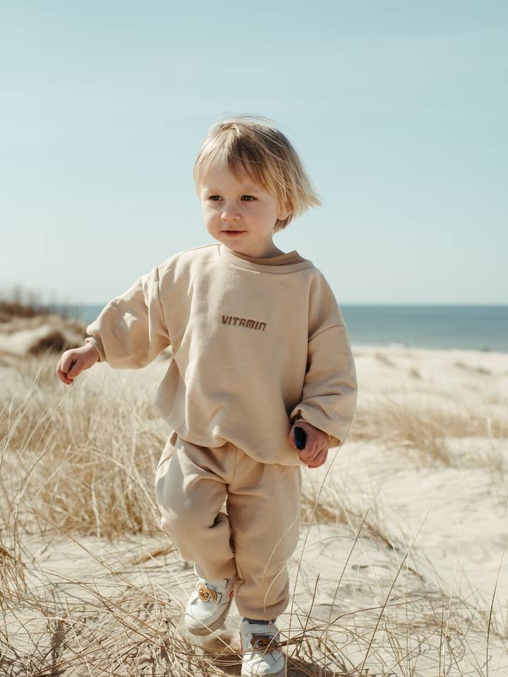 Moletom cor areia por atacado de millawkids