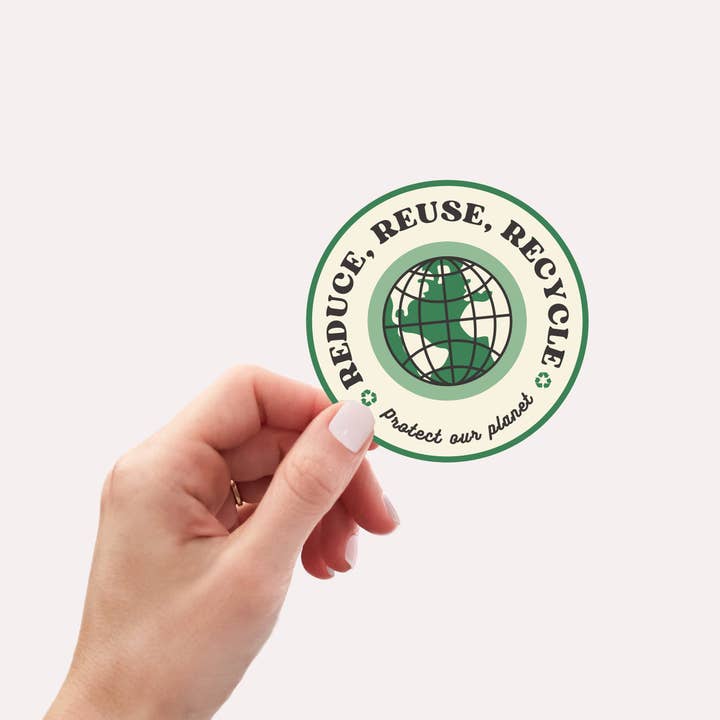 Reduce, Reuse, Recycle Sticker / Water Resistant Sticker for for wholesale by Saguaro Creative Co.