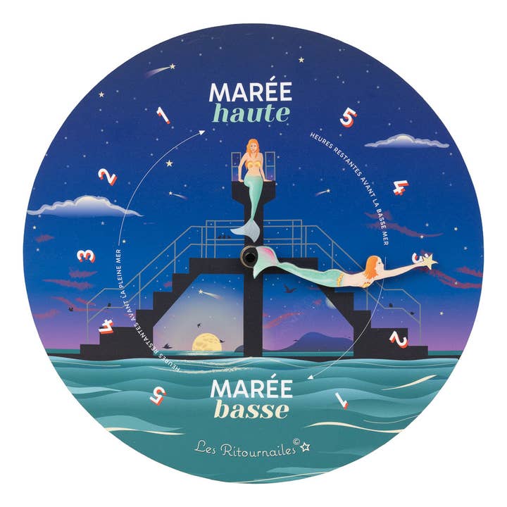 Irène's tide clock for wholesale by Les Ritournailes