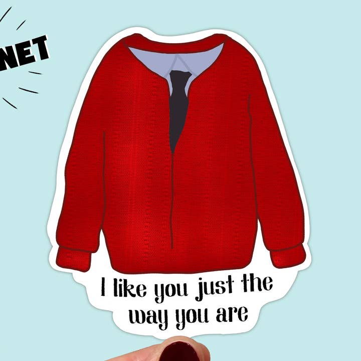 Waterproof Mr. Rogers Inspired Sweater Magnet for wholesale by Songbird Artistry